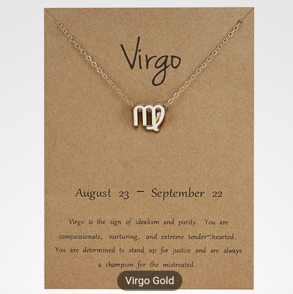 Zodiac Virgo Sign Fashion Necklaces - Picture 1 of 8
